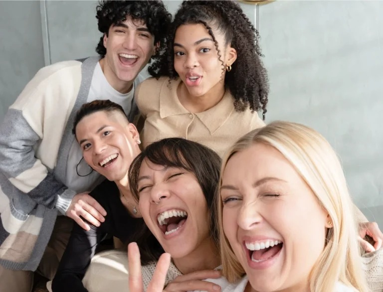 Group of smiling grad students